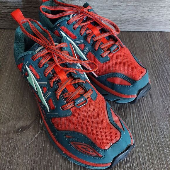 ALTRA LONE PEAK 3.0 Trail Running Walking Hike Red/Deep Sea A2653-1 Women 7.5 - Picture 9 of 10
